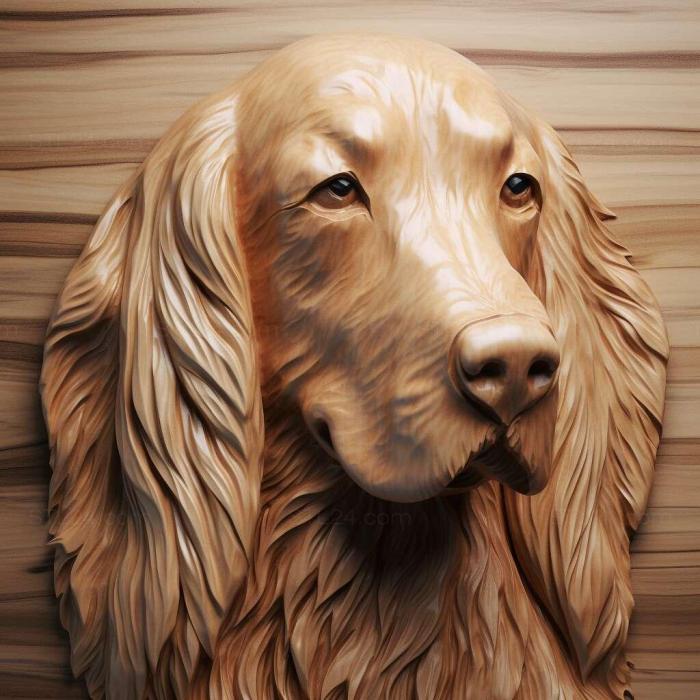 Nature and animals (st Scottish Setter dog 2, NATURE_3410) 3D models for cnc