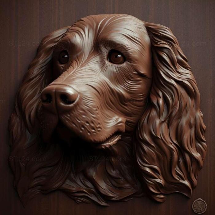 Nature and animals (st Picardy Spaniel dog 2, NATURE_3434) 3D models for cnc