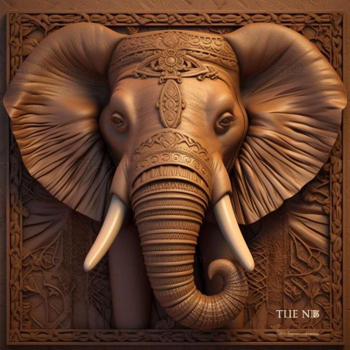 Nature and animals (TEMBO THE BADASS ELEPHANT 3, NATURE_347) 3D models for cnc