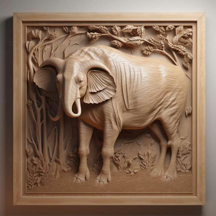 Природа и животные (Святое Инджазское знаменитое животное 3, NATURE_351) 3D модель для ЧПУ станка