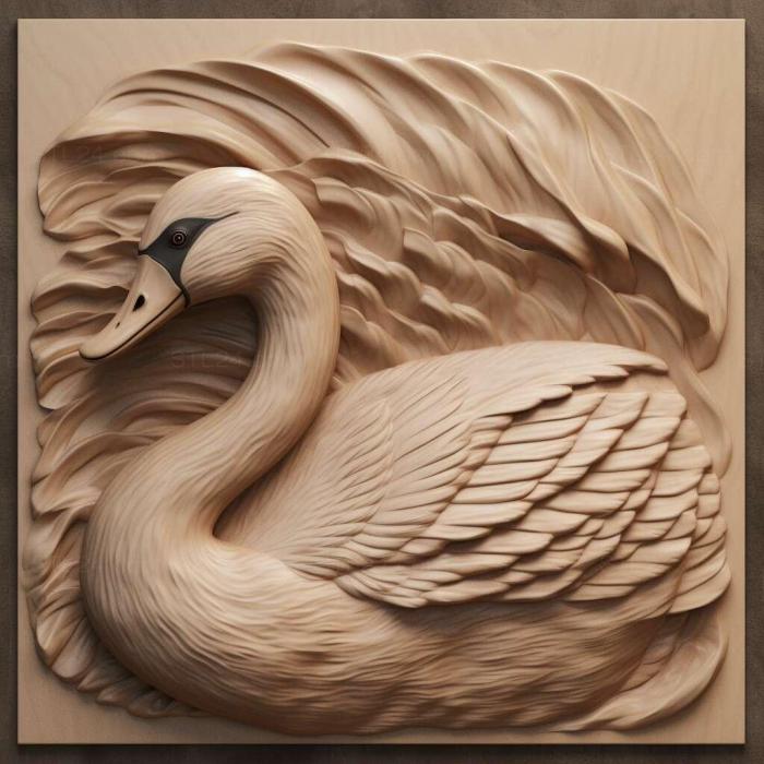 Nature and animals (st Petra swan famous animal 4, NATURE_3516) 3D models for cnc