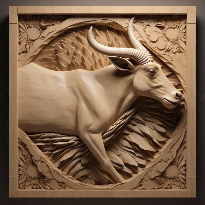Природа и животные (Святое Инджазское знаменитое животное 4, NATURE_352) 3D модель для ЧПУ станка
