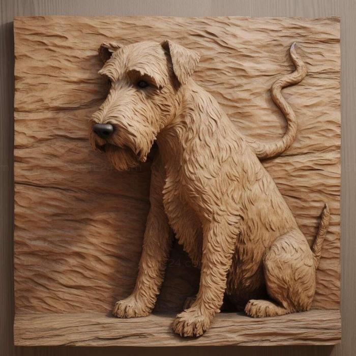 Nature and animals (Lakeland Terrier dog 4, NATURE_3532) 3D models for cnc
