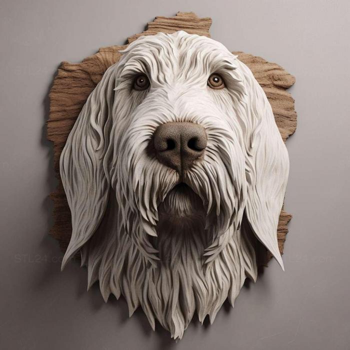 Nature and animals (Italian spinone dog 2, NATURE_354) 3D models for cnc