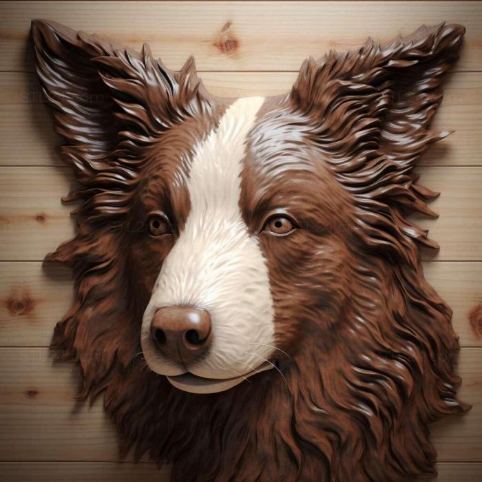 Nature and animals (Border Collie dog 3, NATURE_3643) 3D models for cnc