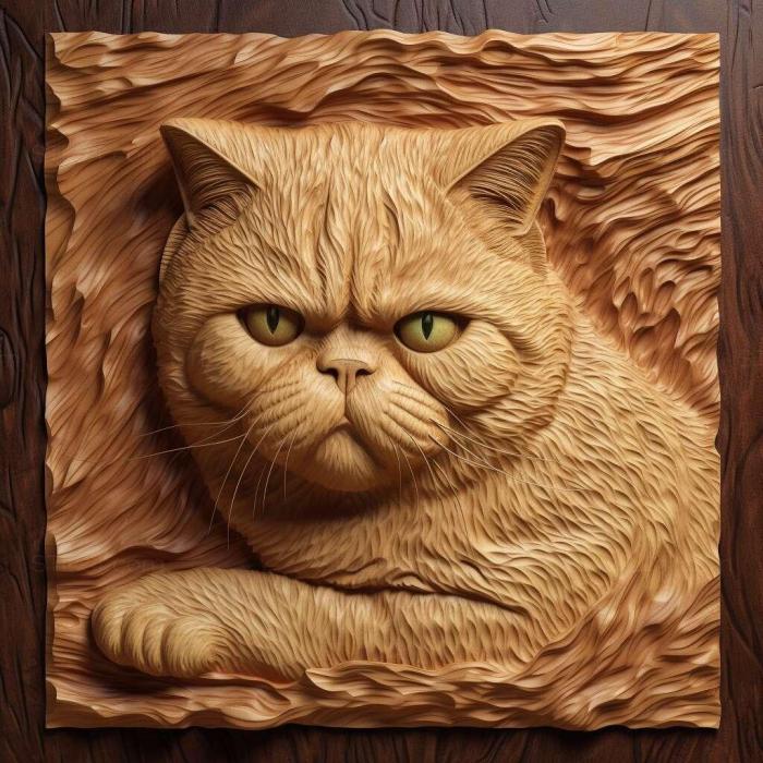 Nature and animals (Exotic Shorthair cat 3, NATURE_3663) 3D models for cnc