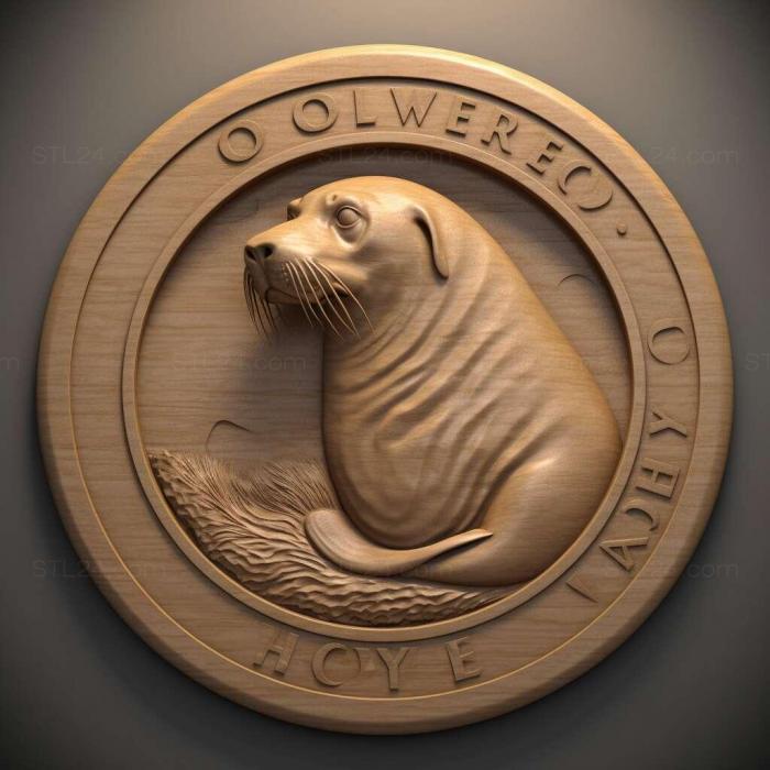 Nature and animals (st Hoover seal famous animal 2, NATURE_3678) 3D models for cnc