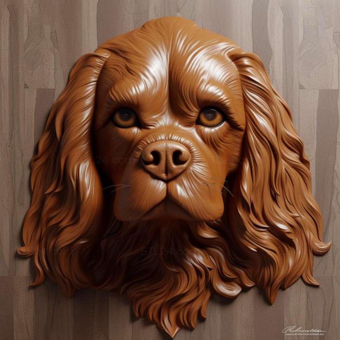 Nature and animals (st Cavalier King Charles Spaniel dog 2, NATURE_3790) 3D models for cnc