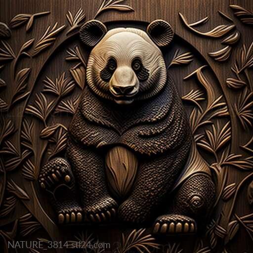 Nature and animals (st Lin Lin big panda famous animal 2, NATURE_3814) 3D models for cnc