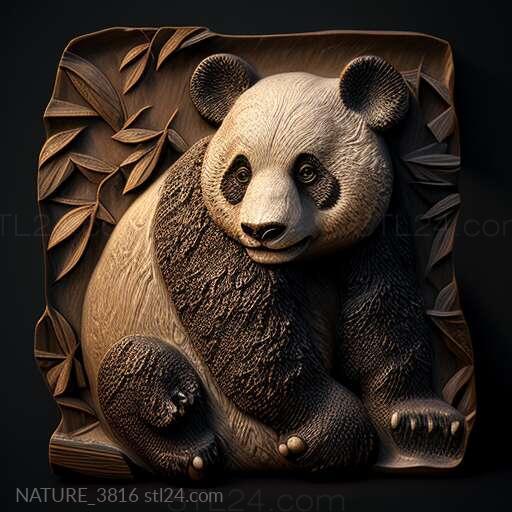 Nature and animals (st Lin Lin big panda famous animal 4, NATURE_3816) 3D models for cnc