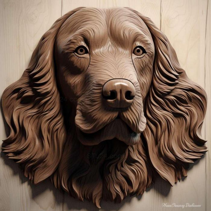 Nature and animals (st English Water Spaniel dog 2, NATURE_3838) 3D models for cnc