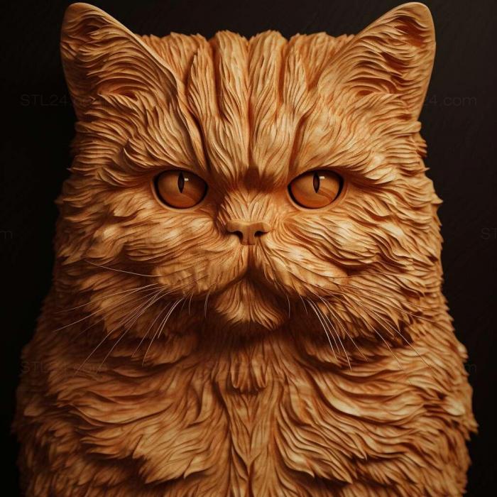 Nature and animals (st Selkirk Rex cat 3, NATURE_3847) 3D models for cnc
