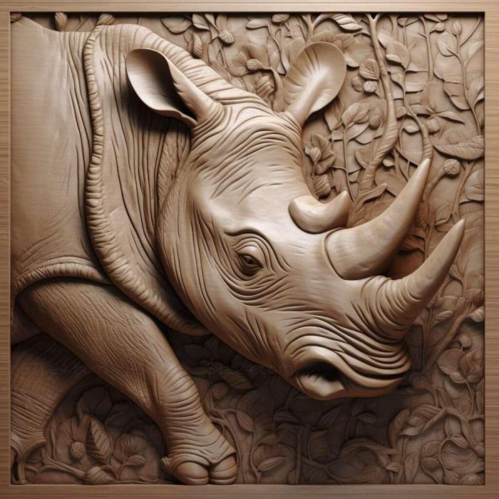 Nature and animals (st Oryctes rhinoceros 4, NATURE_3876) 3D models for cnc