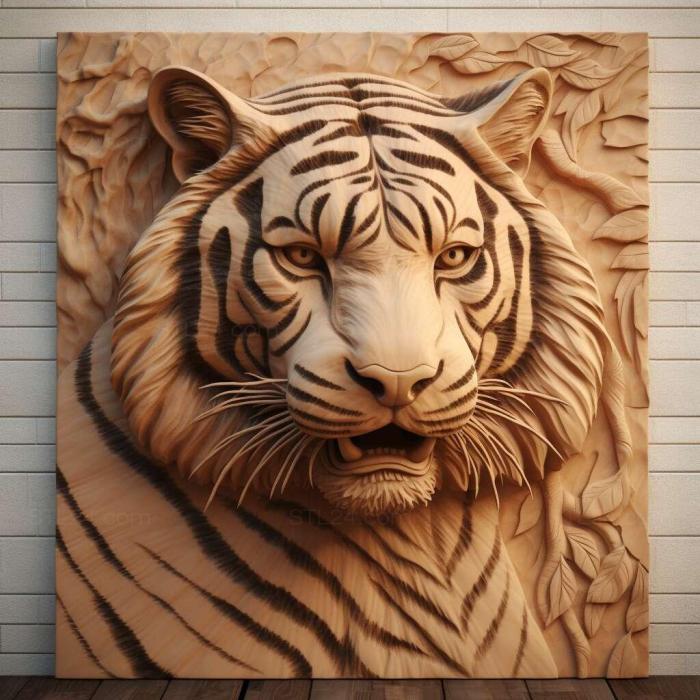 Nature and animals (st Amadeus tiger famous animal 2, NATURE_3878) 3D models for cnc