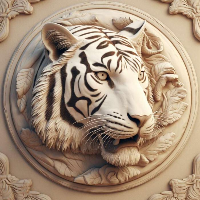 Природа и животные (Тигр святого Амадея знаменитое животное 4, NATURE_3880) 3D модель для ЧПУ станка