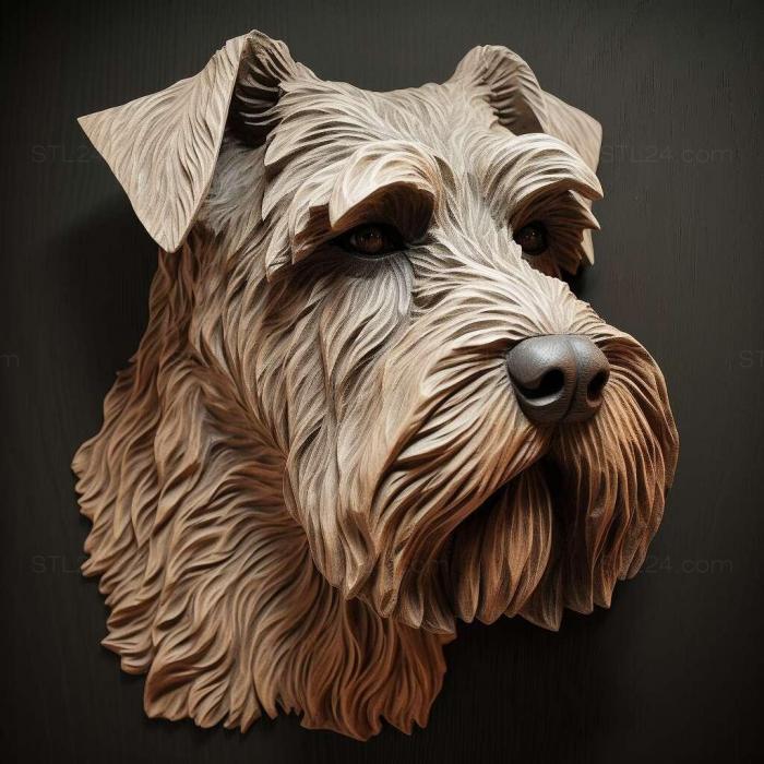 Nature and animals (Mittelschnauzer dog 2, NATURE_3898) 3D models for cnc