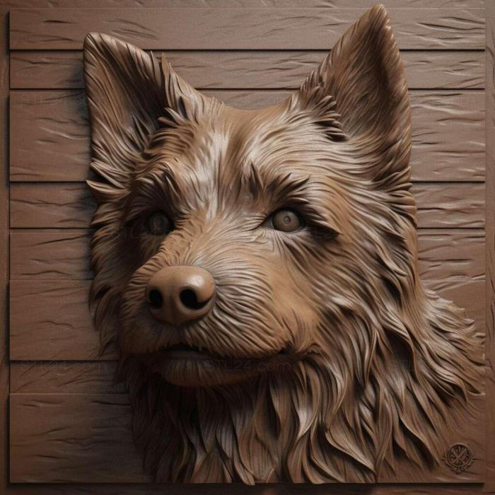 Nature and animals (Australian Terrier dog 2, NATURE_3902) 3D models for cnc