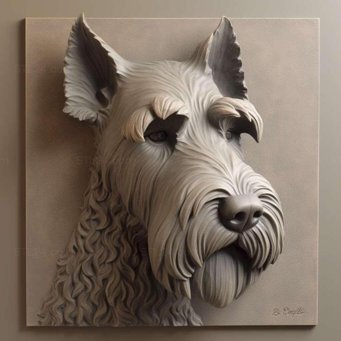 Nature and animals (st Riesenschnauzer dog 1, NATURE_3905) 3D models for cnc