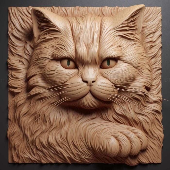 Nature and animals (st Ragamuffin cat 1, NATURE_3909) 3D models for cnc