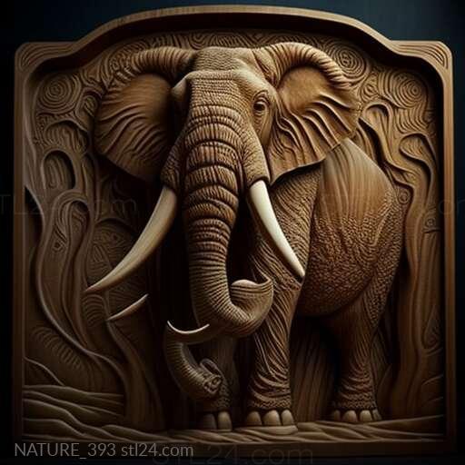 Nature and animals (st Lena Mammoth famous animal 1, NATURE_393) 3D models for cnc