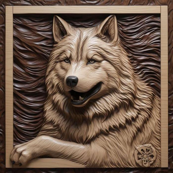 Nature and animals (Alaskan Malamute dog 1, NATURE_3997) 3D models for cnc