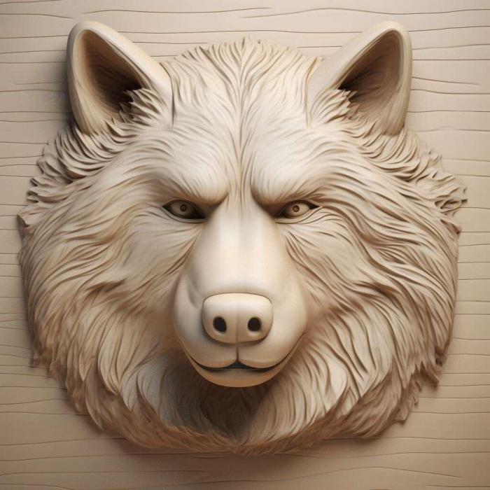 Nature and animals (Alaskan Malamute dog 2, NATURE_3998) 3D models for cnc