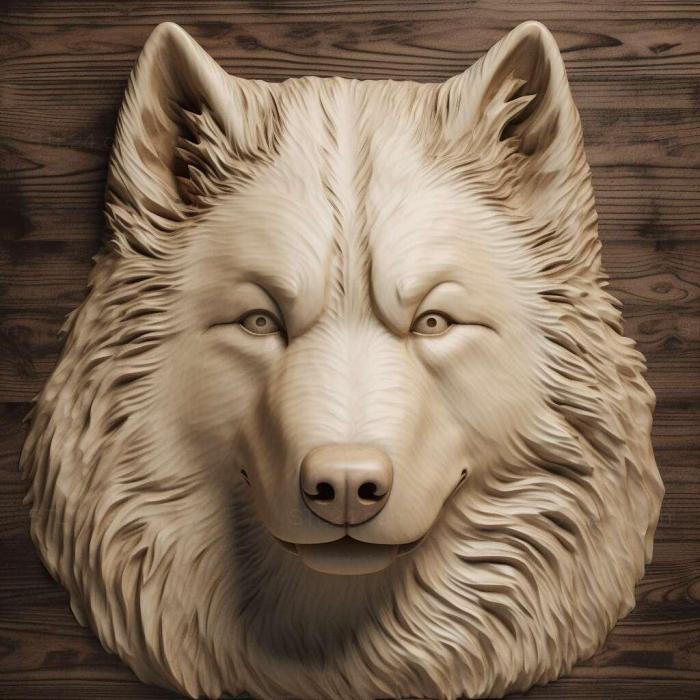 Nature and animals (Alaskan Malamute dog 3, NATURE_3999) 3D models for cnc