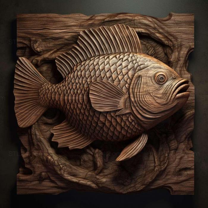 Nature and animals (st Loricarihty fish 1, NATURE_4001) 3D models for cnc