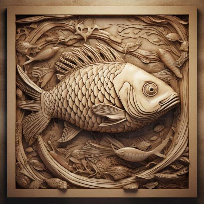 Nature and animals (st Loricarihty fish 2, NATURE_4002) 3D models for cnc