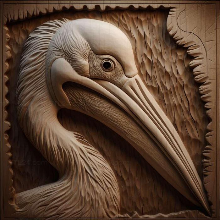 Nature and animals (st Petros pelican famous animal 1, NATURE_4005) 3D models for cnc