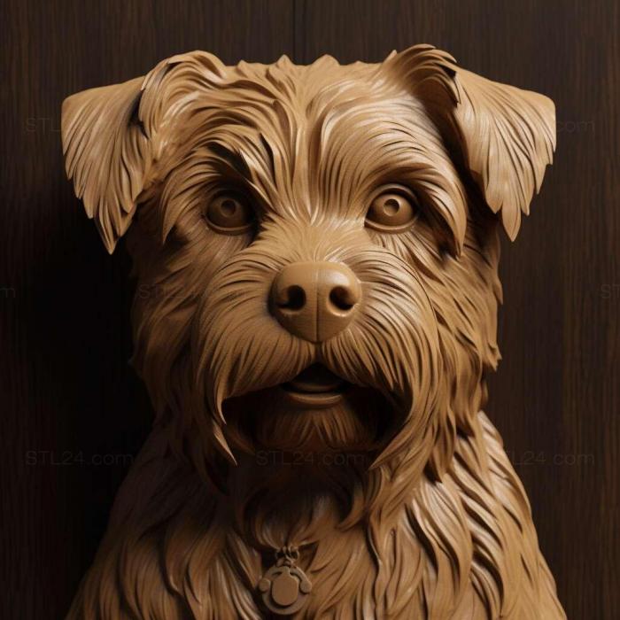Nature and animals (st Norfolk Terrier dog 2, NATURE_4010) 3D models for cnc