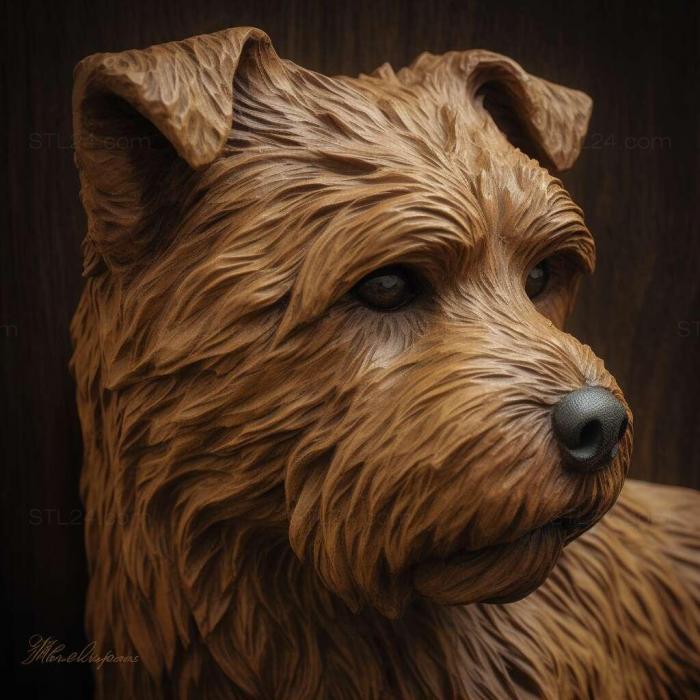 Nature and animals (st Norfolk Terrier dog 3, NATURE_4011) 3D models for cnc