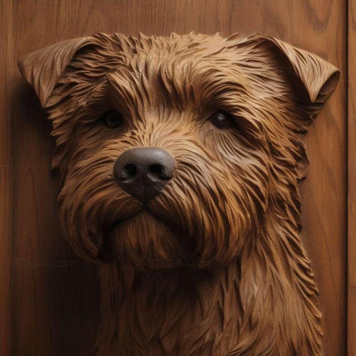 Nature and animals (st Norfolk Terrier dog 4, NATURE_4012) 3D models for cnc
