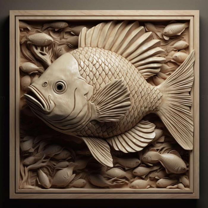 Nature and animals (Parancistra fish 2, NATURE_4014) 3D models for cnc