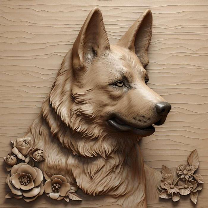 Nature and animals (st Polish Lowland Shepherd dog 3, NATURE_4023) 3D models for cnc