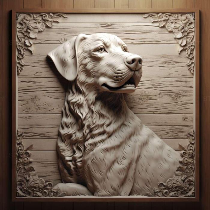 Природа и животные (Собака Коко знаменитое животное 4, NATURE_4044) 3D модель для ЧПУ станка
