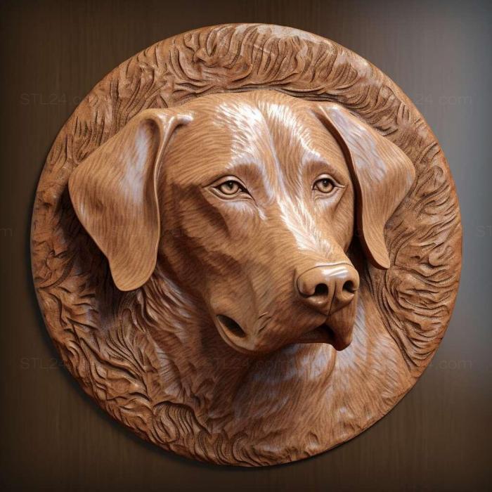 Nature and animals (Chesapeake Bay Retriever dog 2, NATURE_406) 3D models for cnc