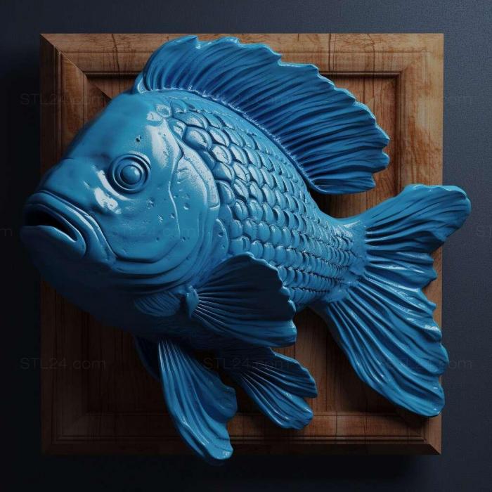 Blue oranda fish 4