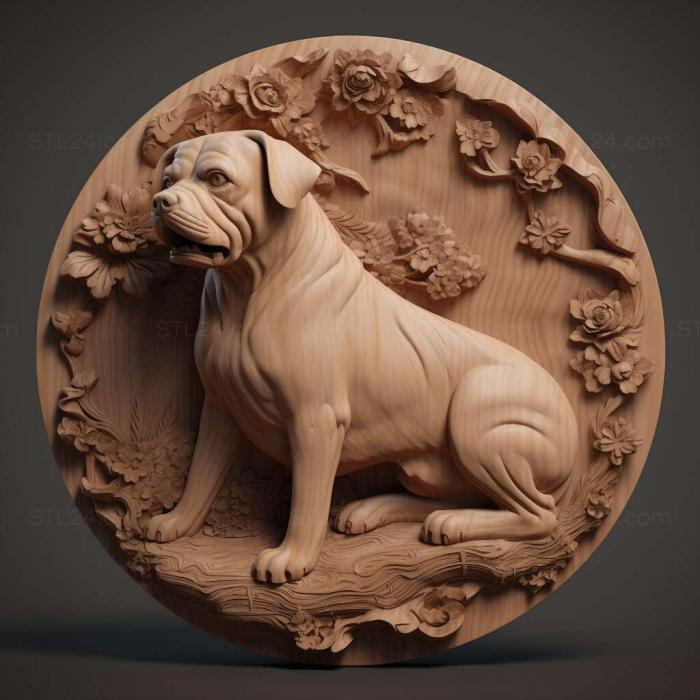 Природа и животные (Св. тайваньская собака 2, NATURE_4126) 3D модель для ЧПУ станка