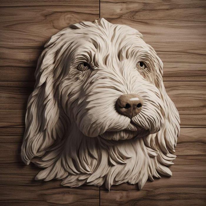 Nature and animals (st Small Vendean Basset Griffon dog 3, NATURE_4131) 3D models for cnc