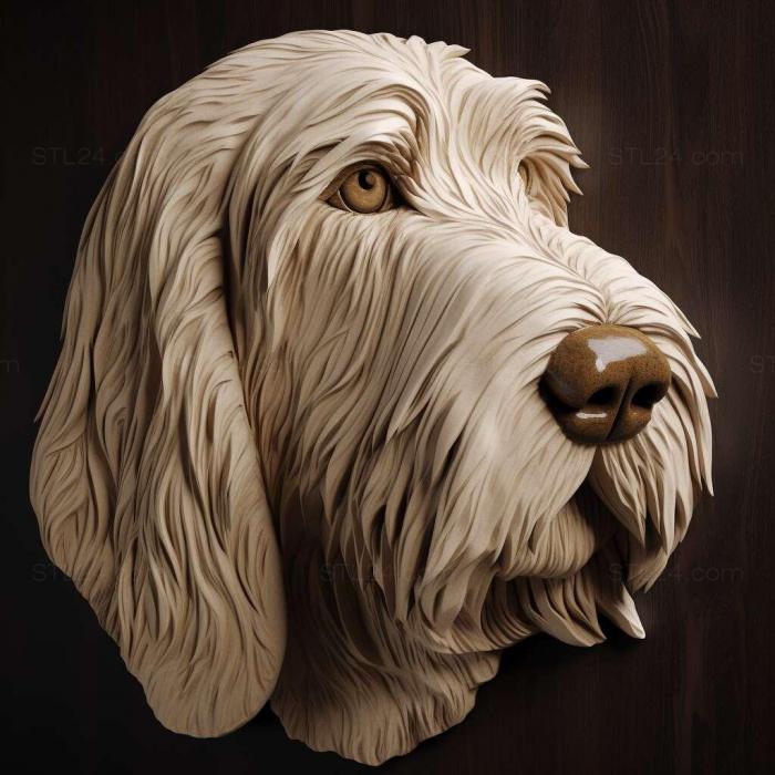 Nature and animals (st Small Vendean Basset Griffon dog 4, NATURE_4132) 3D models for cnc