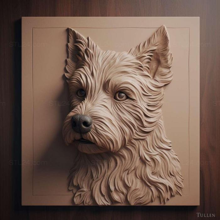 Nature and animals (Silichem Terrier dog 2, NATURE_4186) 3D models for cnc
