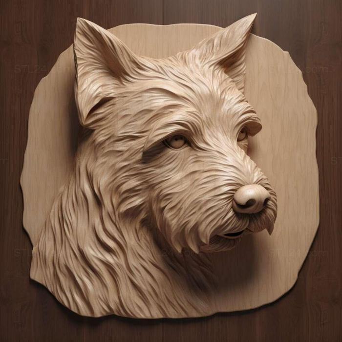 Nature and animals (Silichem Terrier dog 3, NATURE_4187) 3D models for cnc