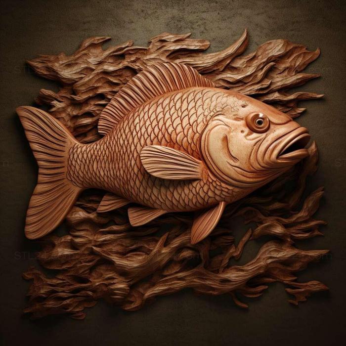 Nature and animals (st Kallicht fish 2, NATURE_4202) 3D models for cnc