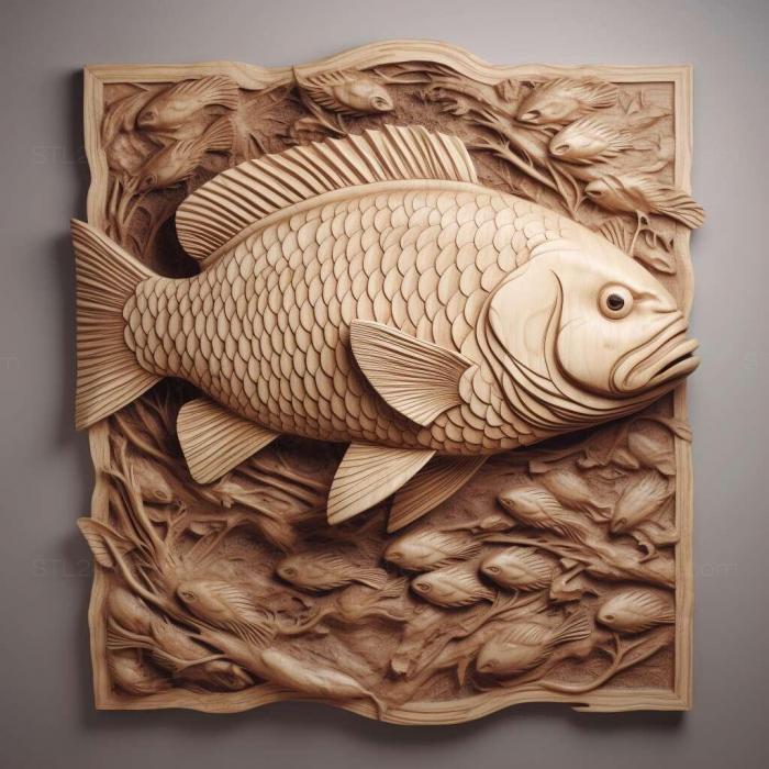 Nature and animals (Bristol shubunkin fish 1, NATURE_4209) 3D models for cnc