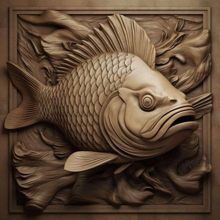 Nature and animals (Bristol shubunkin fish 2, NATURE_4210) 3D models for cnc