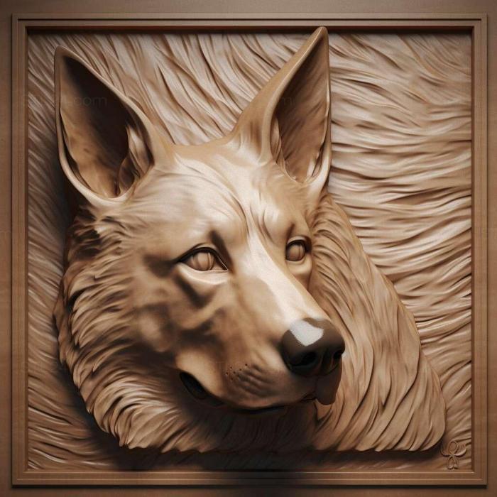 Nature and animals (Estrel Shepherd dog 1, NATURE_4213) 3D models for cnc