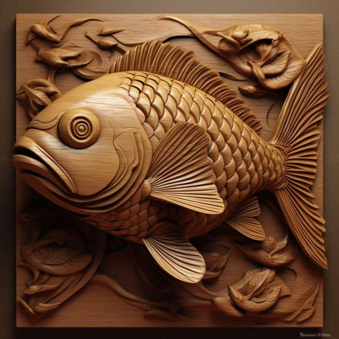 Nature and animals (Danio rerio fish 2, NATURE_4218) 3D models for cnc