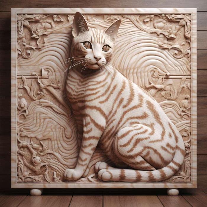 Nature and animals (European Shorthair cat 2, NATURE_4234) 3D models for cnc