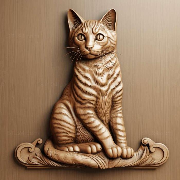 Nature and animals (European Shorthair cat 4, NATURE_4236) 3D models for cnc